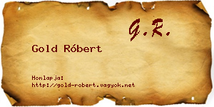 Gold Róbert névjegykártya