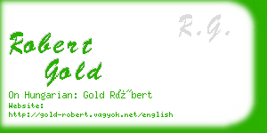 robert gold business card